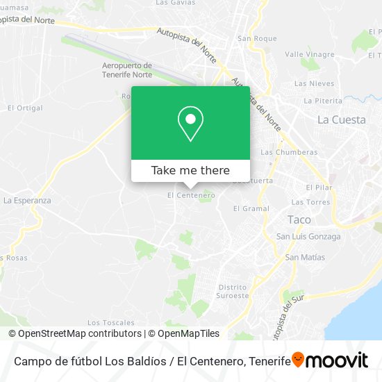 mapa Campo de fútbol Los Baldíos / El Centenero