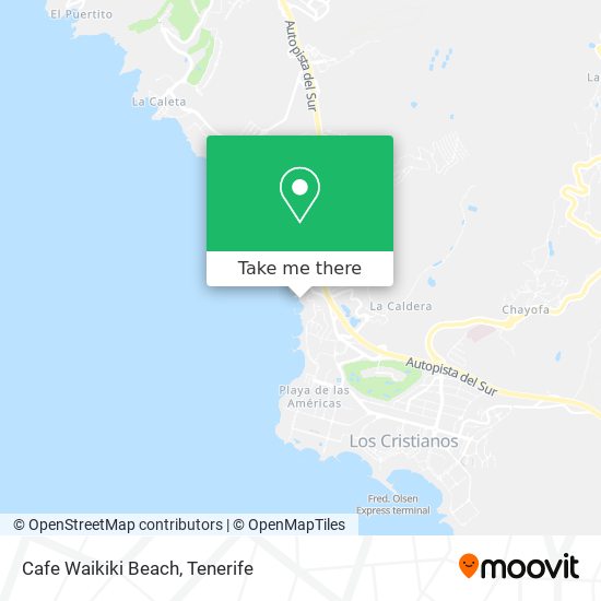 Cafe Waikiki Beach map