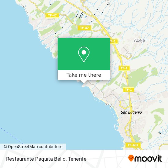 mapa Restaurante Paquita Bello