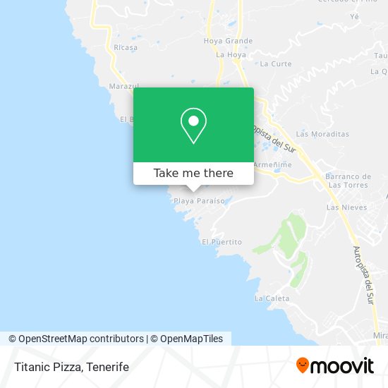 Titanic Pizza map
