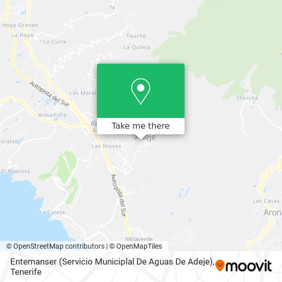 Entemanser (Servicio Municiplal De Aguas De Adeje) map