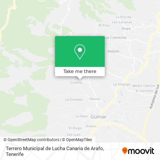 Terrero Municipal de Lucha Canaria de Arafo map