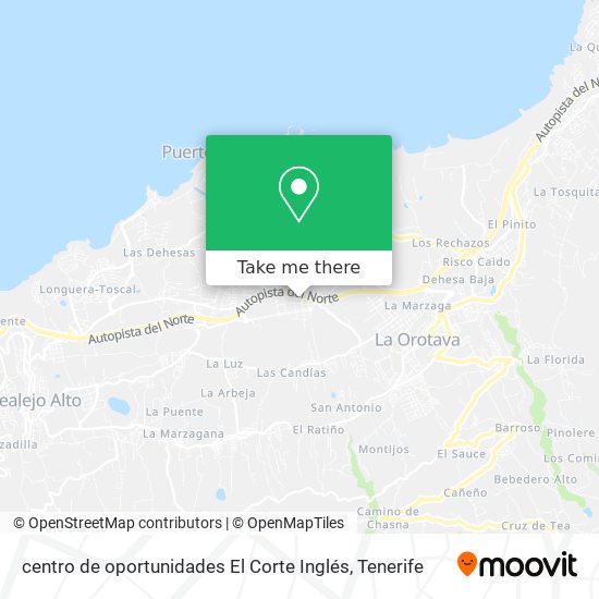 centro de oportunidades El Corte Inglés map