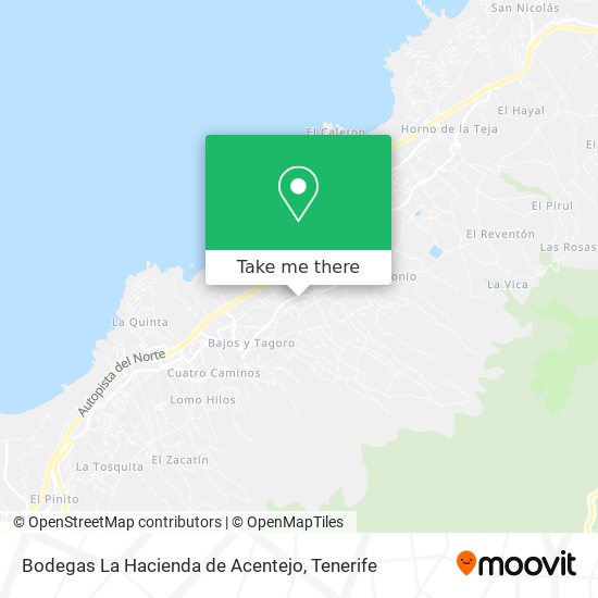 Bodegas La Hacienda de Acentejo map