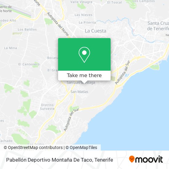 mapa Pabellón Deportivo Montaña De Taco