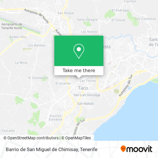 Barrio de San Miguel de Chimisay map