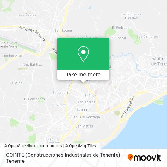mapa COINTE (Construcciones Industriales de Tenerife)