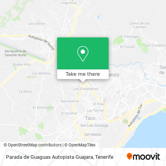 mapa Parada de Guaguas Autopista Guajara