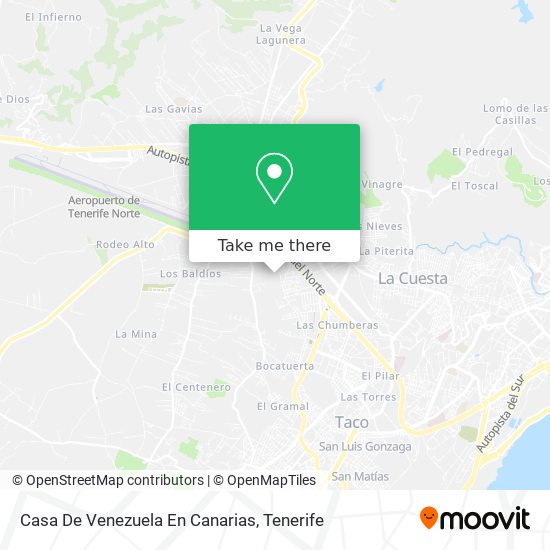 Casa De Venezuela En Canarias map