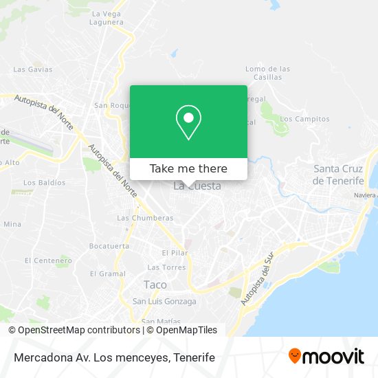 Mercadona Av. Los menceyes map