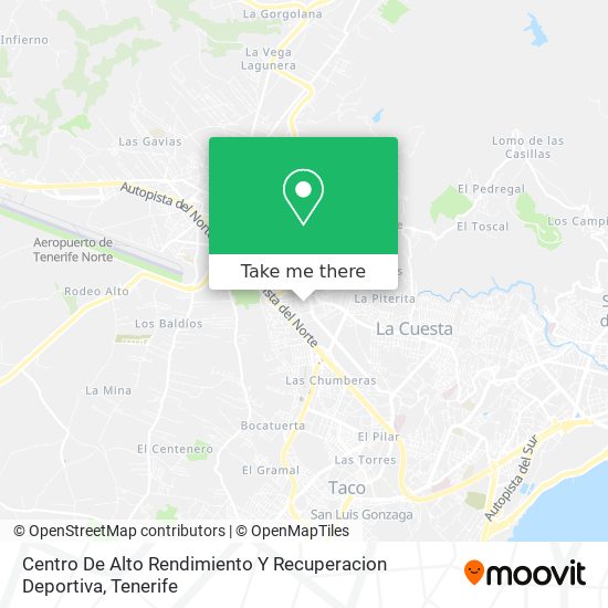 Centro De Alto Rendimiento Y Recuperacion Deportiva map