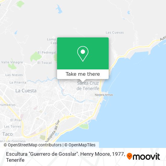 Escultura "Guerrero de Gosslar". Henry Moore, 1977 map