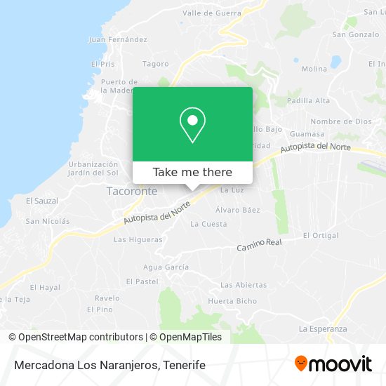 How to get to Mercadona Los Naranjeros in Tacoronte by Bus?