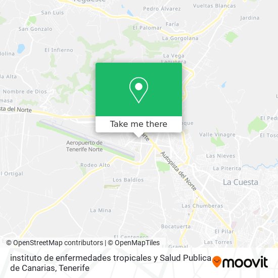 instituto de enfermedades tropicales y Salud Publica de Canarias map