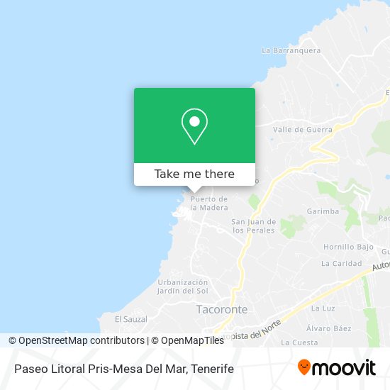 Paseo Litoral Pris-Mesa Del Mar map