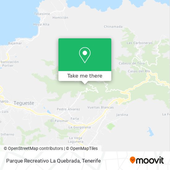 Parque Recreativo La Quebrada map