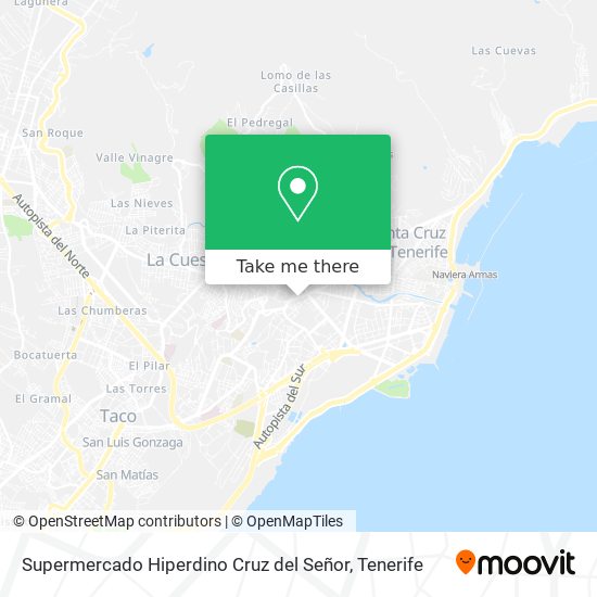 Supermercado Hiperdino Cruz del Señor map