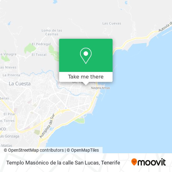 mapa Templo Masónico de la calle San Lucas