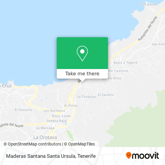 Maderas Santana Santa Ursula map