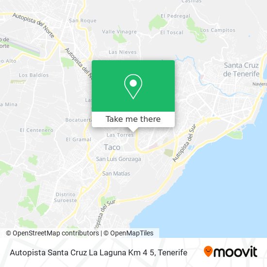 mapa Autopista Santa Cruz La Laguna Km 4 5
