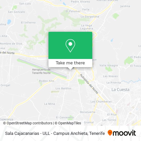 Sala Cajacanarias - ULL - Campus Anchieta map