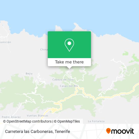 Carretera las Carboneras map