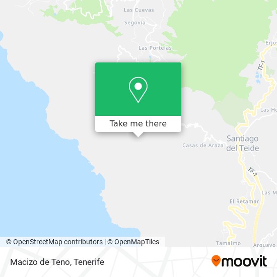 Macizo de Teno map