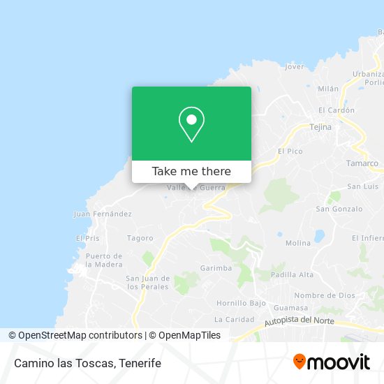 Camino las Toscas map