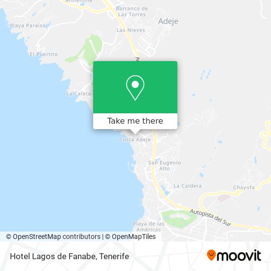 Hotel Lagos de Fanabe map