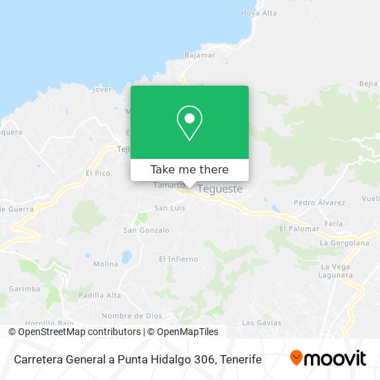 Carretera General a Punta Hidalgo 306 map