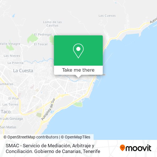 SMAC - Servicio de Mediación, Arbitraje y Conciliación. Gobierno de Canarias map