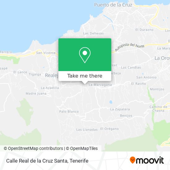 Calle Real de la Cruz Santa map