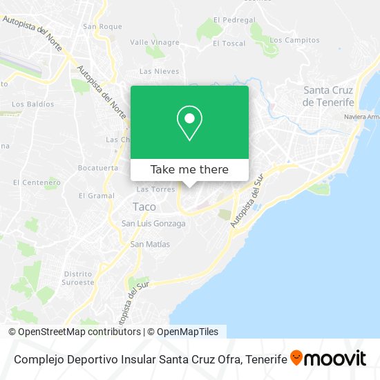 Complejo Deportivo Insular Santa Cruz Ofra map