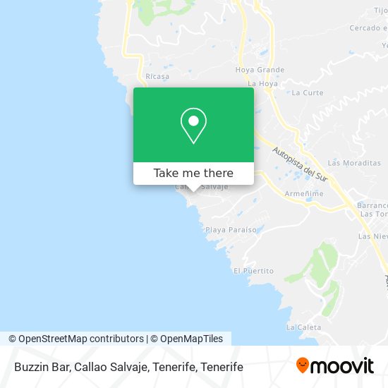 Buzzin Bar, Callao Salvaje, Tenerife map