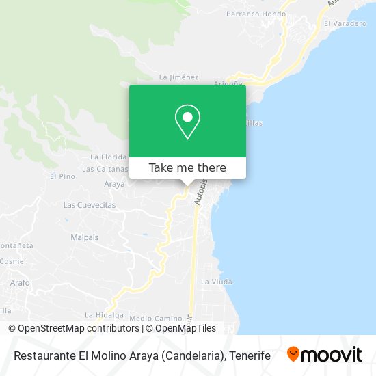 Restaurante El Molino Araya (Candelaria) map