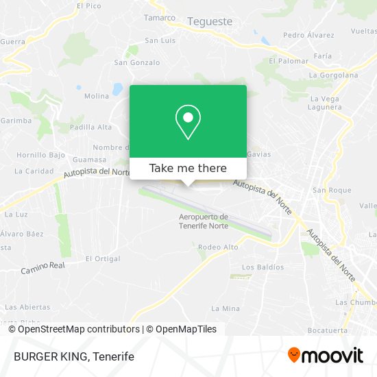 mapa BURGER KING