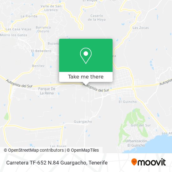 Carretera TF-652 N.84 Guargacho map
