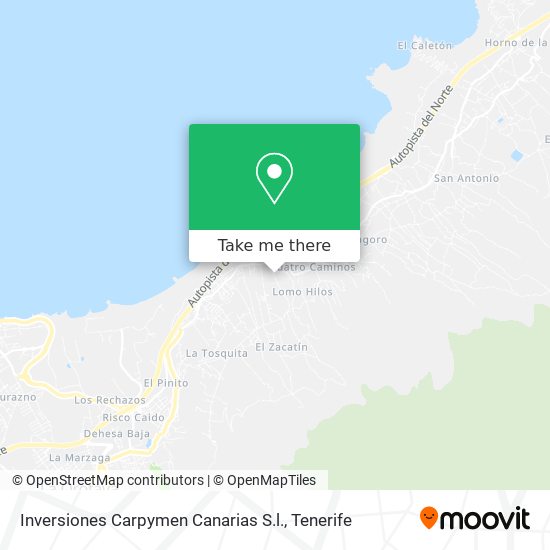 mapa Inversiones Carpymen Canarias S.l.