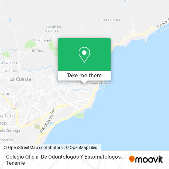 Colegio Oficial De Odontologos Y Estomatologos map