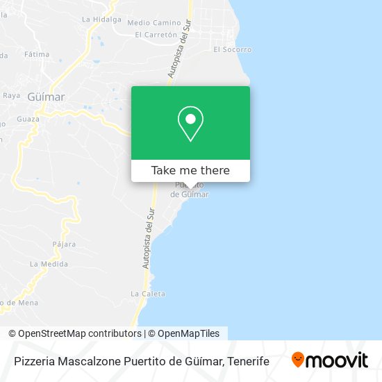 mapa Pizzeria Mascalzone Puertito de Güímar