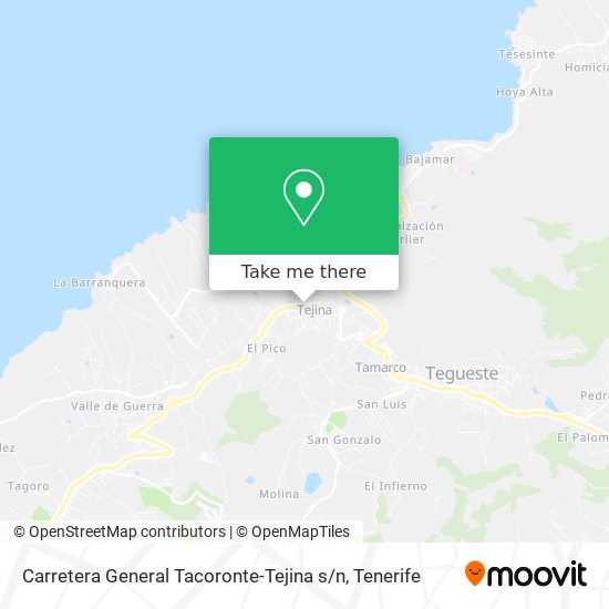 mapa Carretera General Tacoronte-Tejina s / n