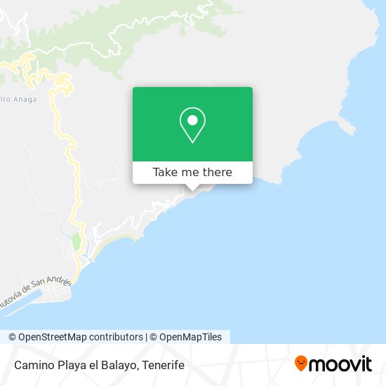 mapa Camino Playa el Balayo