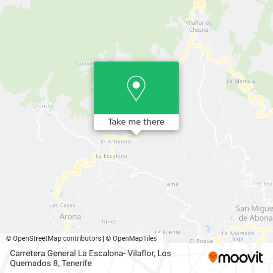 Carretera General La Escalona- Vilaflor, Los Quemados 8 map