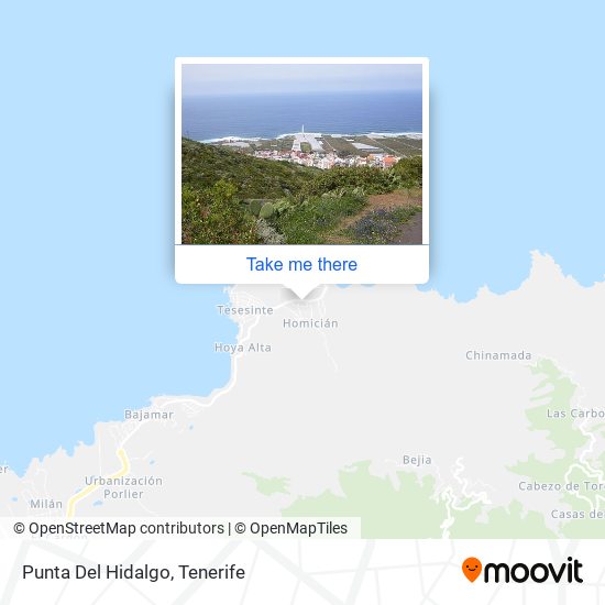 Punta Del Hidalgo map