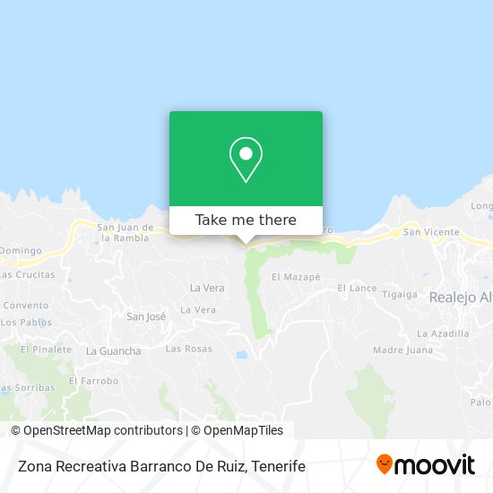 Zona Recreativa Barranco De Ruiz map