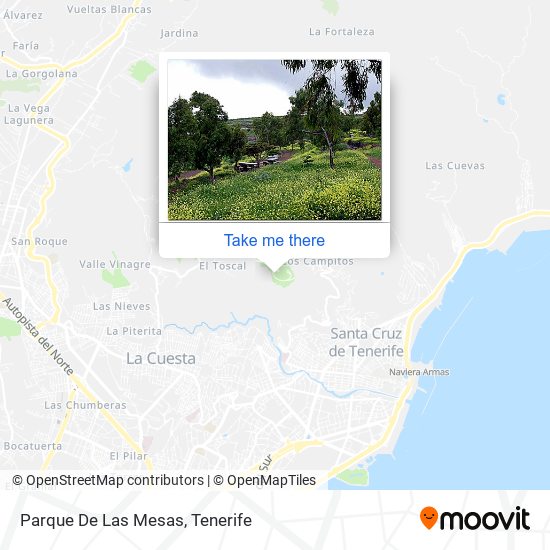 mapa Parque De Las Mesas