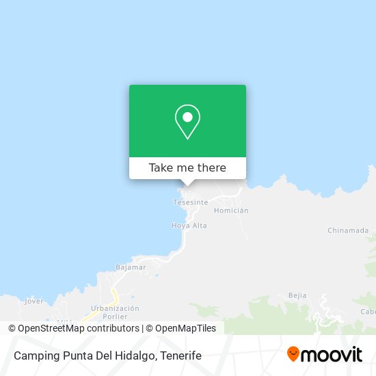 Camping Punta Del Hidalgo map