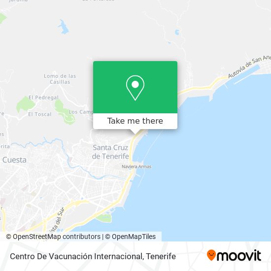 mapa Centro De Vacunación Internacional