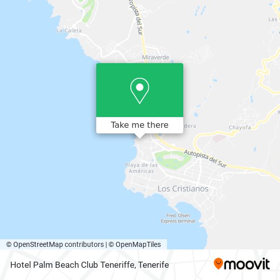Hotel Palm Beach Club Teneriffe map