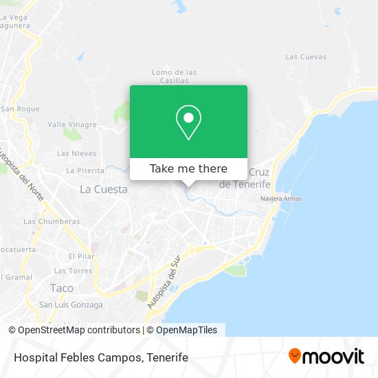 Hospital Febles Campos map